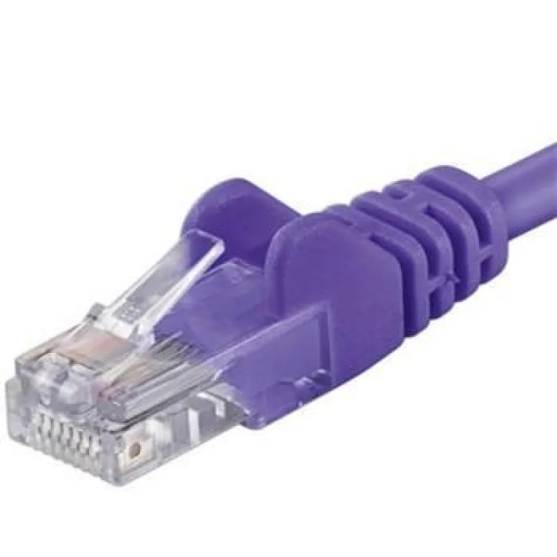 PremiumCord Patch kabel UTP RJ45-RJ45 CAT6 1m fialová sp6utp010V