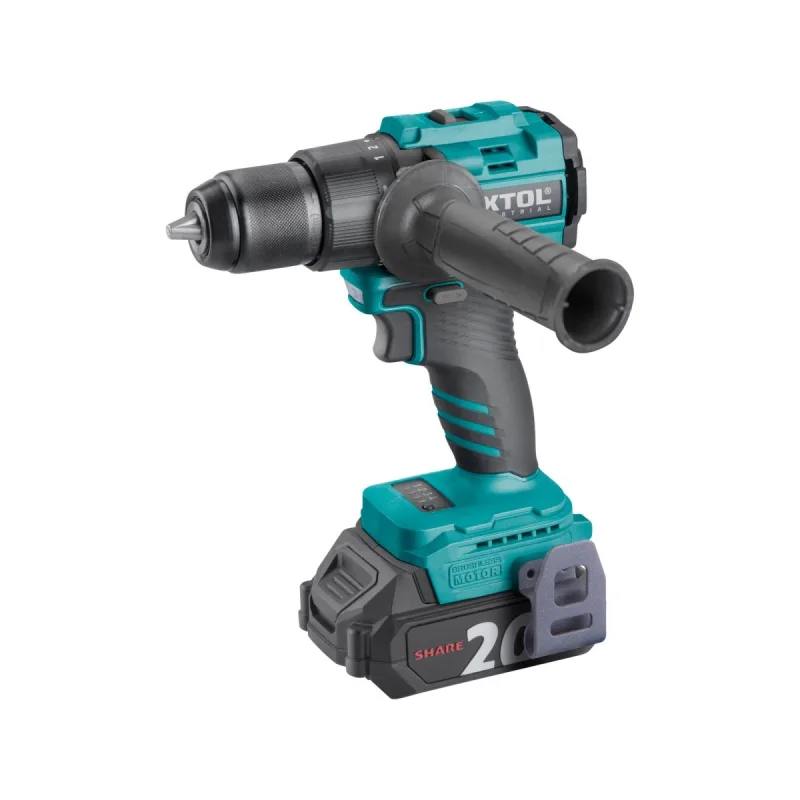 Vŕtačka s príklepom aku Share20V, 1x 2Ah, 70Nm, bezuhlíkový motor, EXTOL INDUSTRIAL