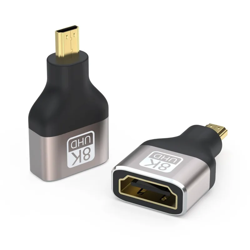 PREMIUMCORD Adapter 8K HDMI Typ A - micro HDMI Typ D, kovová, pozlacená…