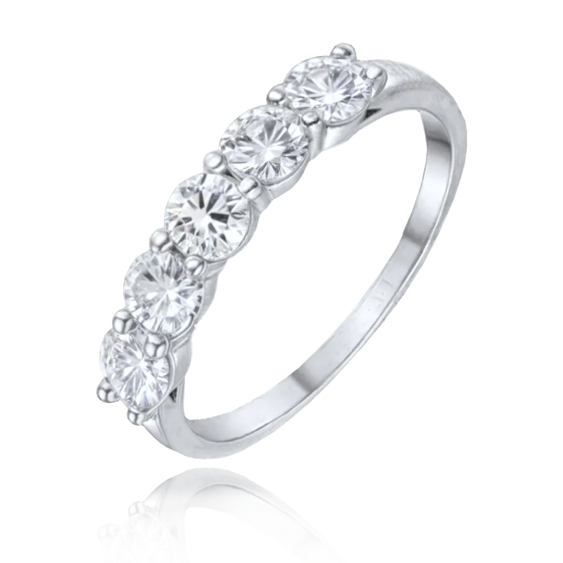 MINET Stříbrný prsten s bílými zirkony vel. 61 JMAN0511SR61