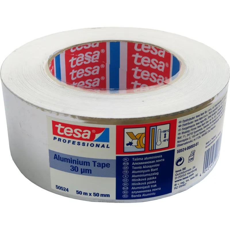 Páska lepiaca hliníková 63632, 50mmx50m, hr. 0,030mm, Tesa