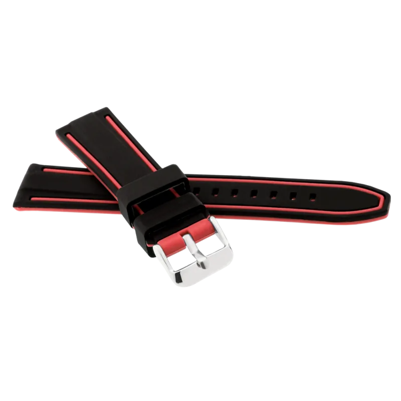 JVD Unisex gumový černý řemínek na hodinky R21907/20