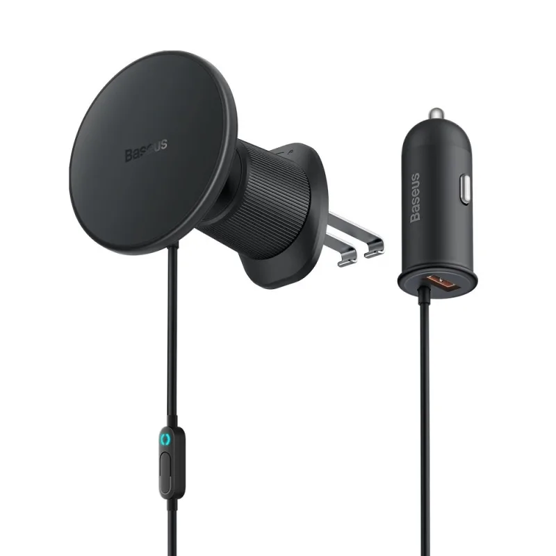 Baseus Magnetický držiak do ventilačnej mriežky s nabíjačkou USB-A 15W…