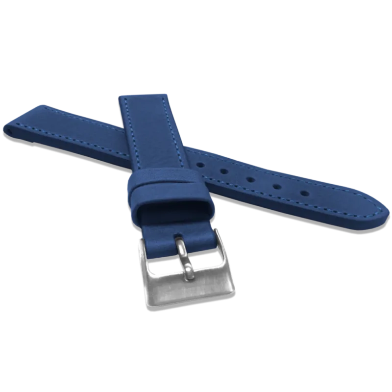 LAVVU Modrý prošitý řemínek SPORT z luxusní kůže Top Grain - 20 LSAUL20