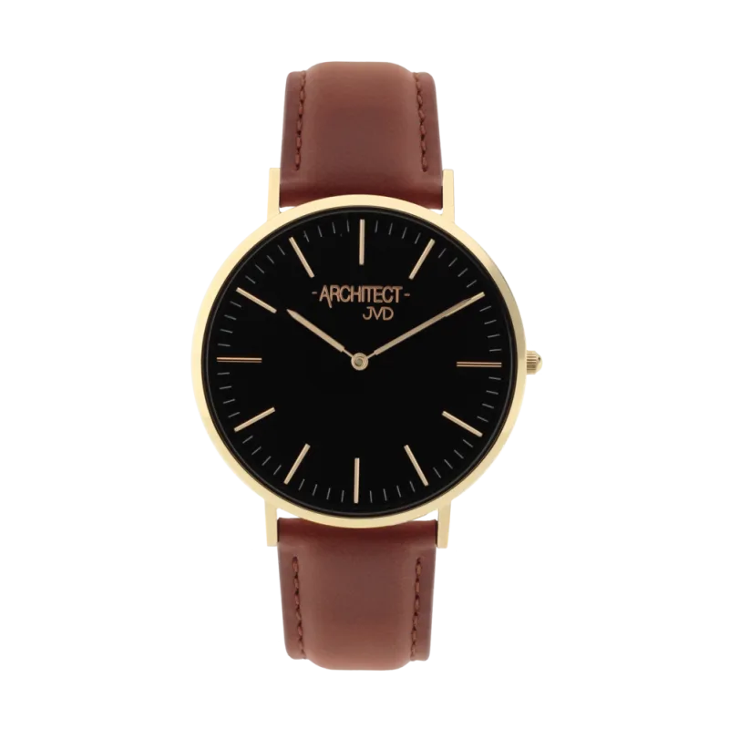 JVD Pánské zlacené luxusní náramkové hodinky Architect JVD AC-067