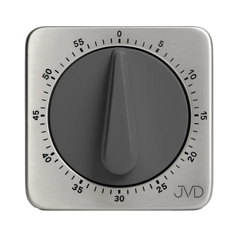JVD Stříbrná kuchyňská mechanická minutka JVD DM79.2