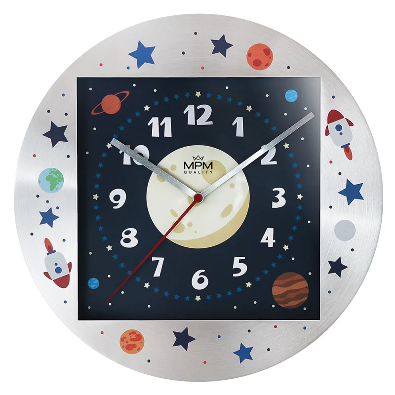 MPM Dětské kovové hodiny s pestrou paletou barevných motivů MPM Explore - A E01.4354.71.A
