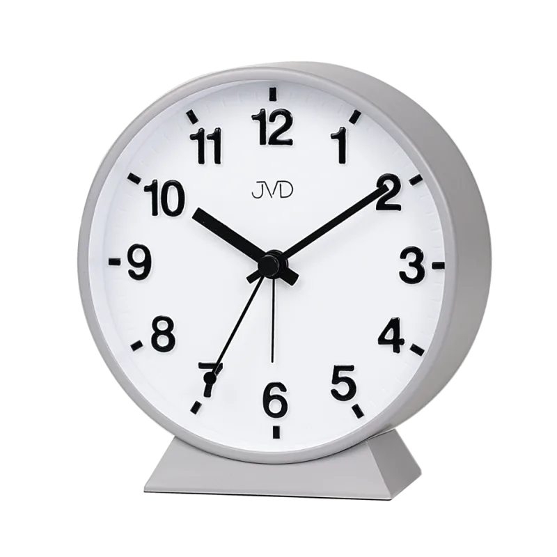 JVD Bílý analogový ručkový budík SRP1006.1