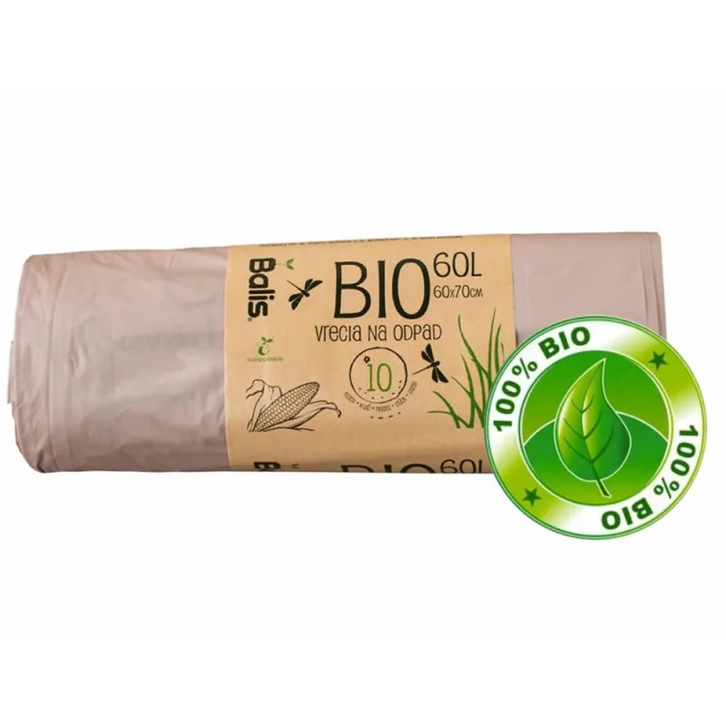 Vrecia na BIO odpad 60l, 10ks, 60x74cm