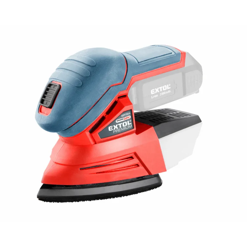 Brúska deltová vibračná aku Share20V, bez aku, základňa 135×95mm, EXTOL PREMIUM