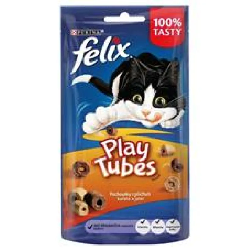 Felix snack cat -Play Tubes příchuť kuře,játra 50g