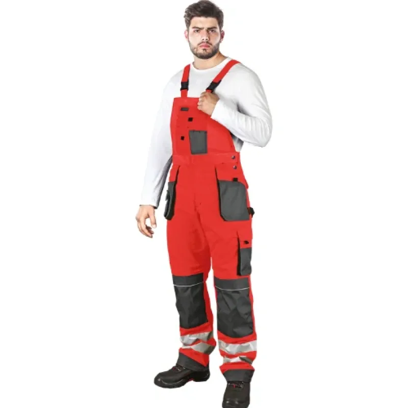 Leber&Hollman FMNX CGS nohavice s trakmi červené