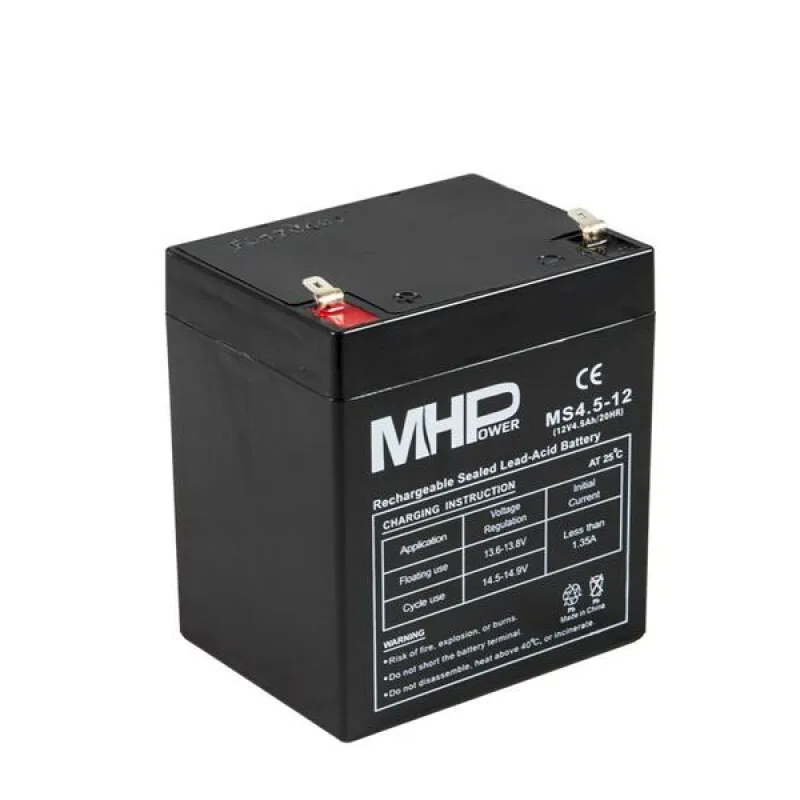 Pb akumulátor MHPower VRLA AGM 12V/ 4, 5Ah (MS4.5-12 MS4.5-12