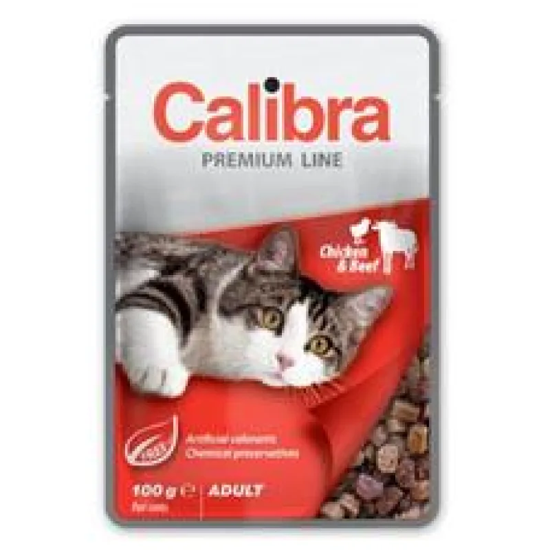Calibra Cat kapsa Premium Adult Chicken & Beef 5x100 g