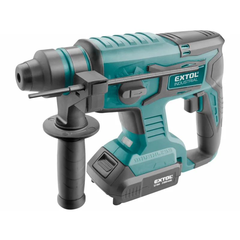 Kladivo vŕtacie aku Share20V, 1x 2Ah, SDS-plus, 1,7J, bezuhlíkový motor, EXTOL INDUSTRIAL