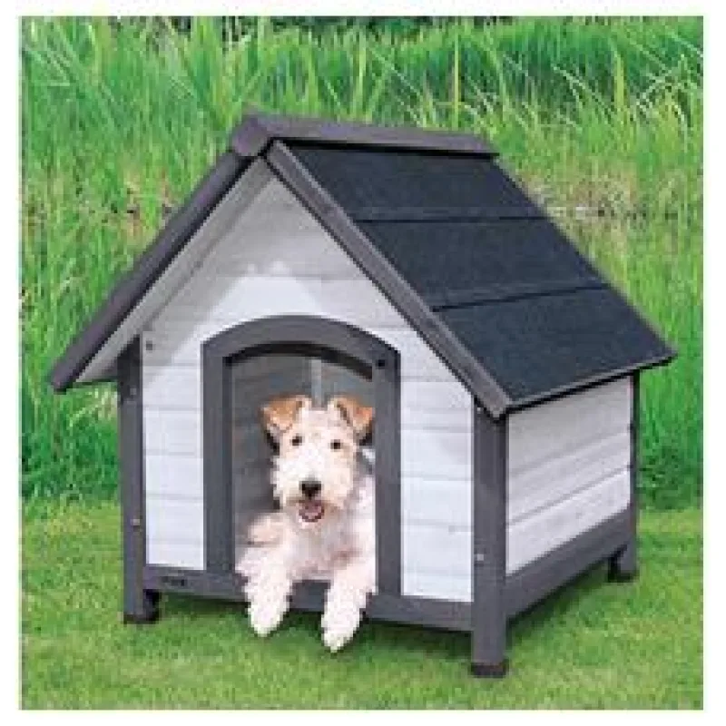 Natura bouda pro psa se sedlovou střechou M: 77 x 82 x 88 cm, šedá