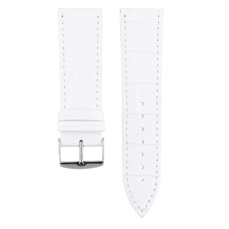 MPM Bílý kožený řemínek na hodinky RB.15835.24 (24 mm)