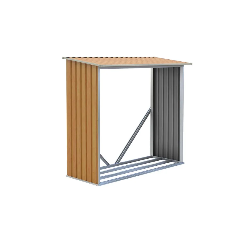 Prístrešok na drevo WOH 136x182x75 cm, hnedý