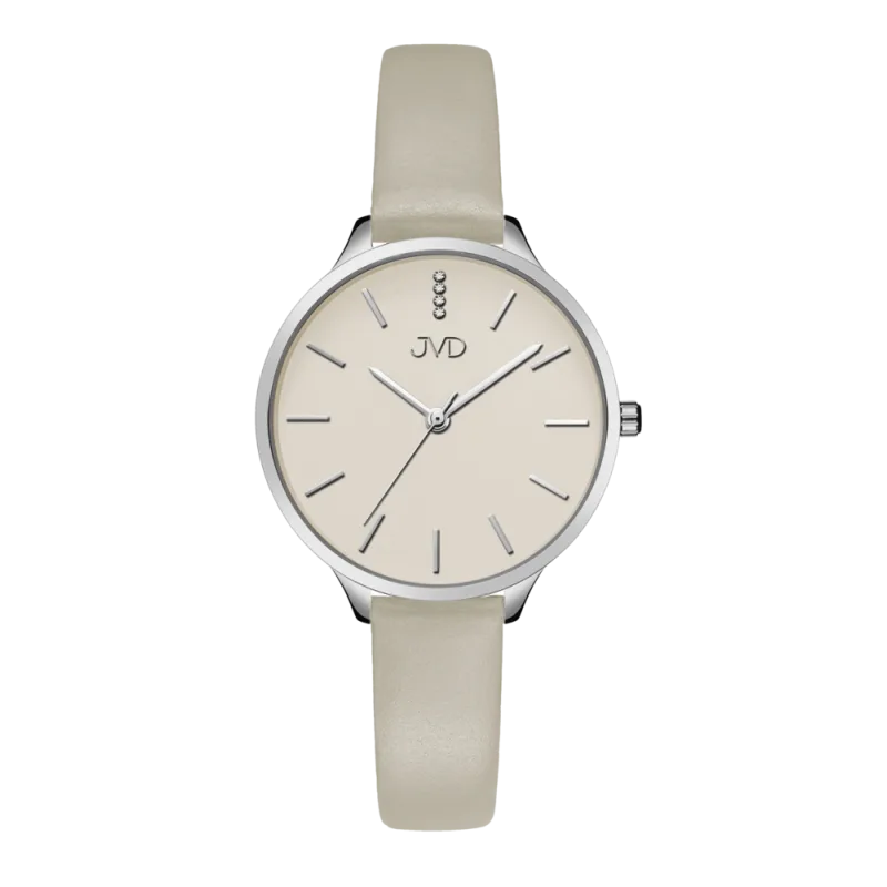 JVD Dámské módní designové hodinky JVD JZ201.11 s řemínkem z pravé kůže