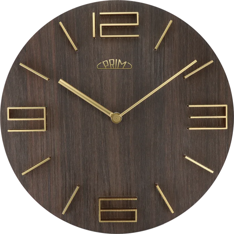 MPM Dřevěné velké nástěnné hodiny PRIM Timber Breezy II E01P.4083.54