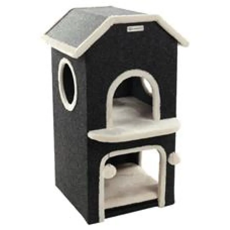 Domek pro kočky dvoupatrový Nordic 80cm Flamingo 1 ks