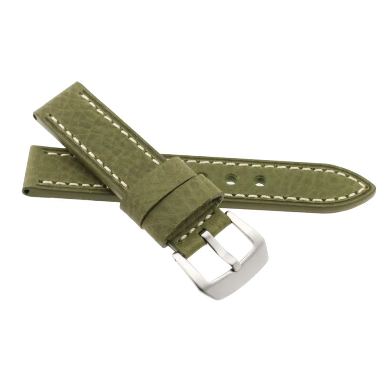 JVD Kožený unisex zelený řemínek na hodinky R41218/20