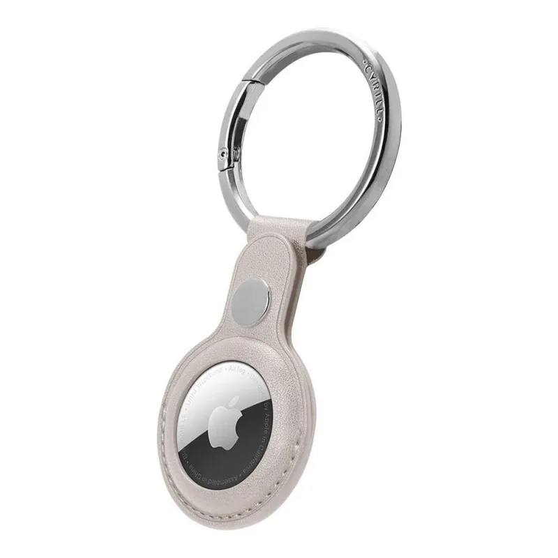 Spigen kryt Cyrill Basic Leather pre AirTag - Stone AMP02093