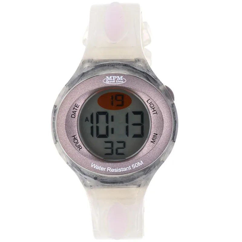 MPM Bílé digitální hodinky MPM 397-ES04233 (white)
