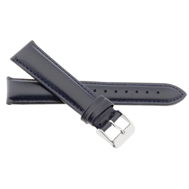 JVD Pánský modrý kožený řemínek na hodinky R35009/18