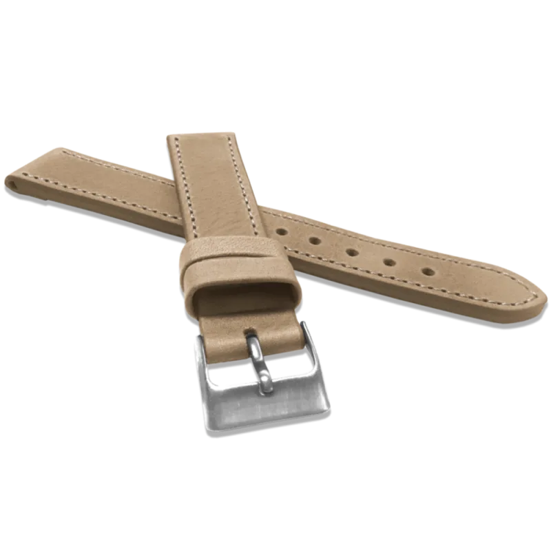 LAVVU Béžový prošitý řemínek SPORT z luxusní kůže Top Grain - 20 LSAUD20