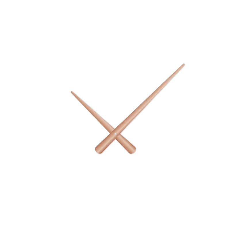 Rose gold zúžené hliníkové ručičky na hodiny 215 mm | 130 mm