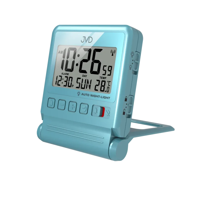 JVD Cestovní skládací digitální modrý rádiem řízený budík JVD RB9391.4