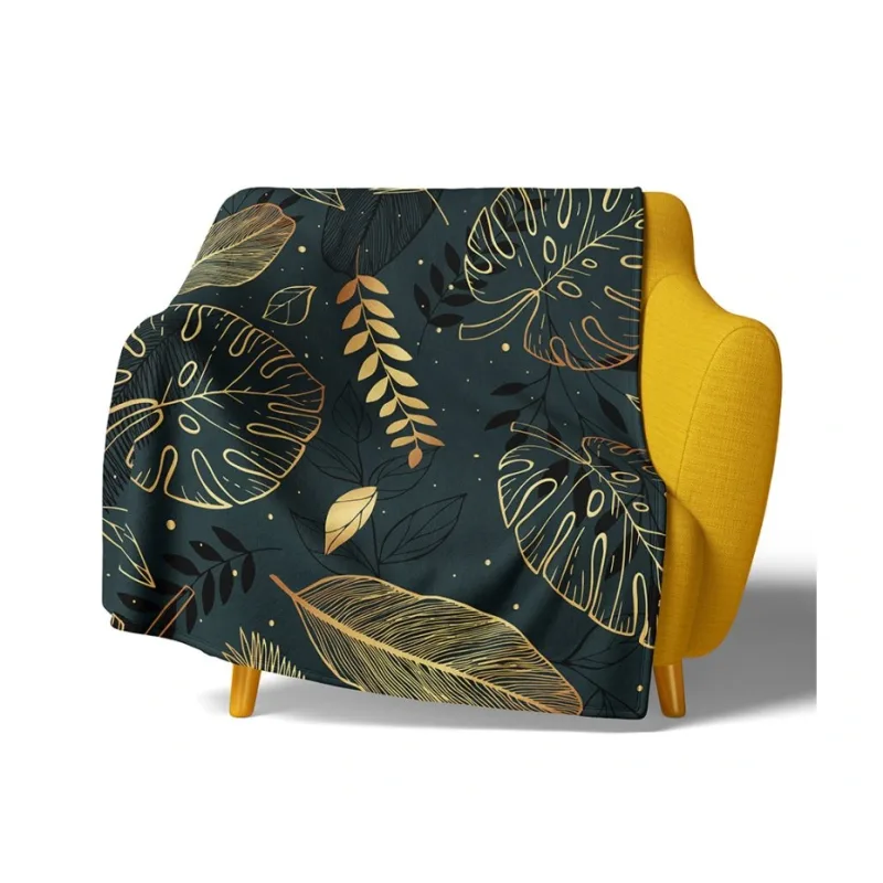 Mikroplyšová deka Zlaté Listy 150x200 cm