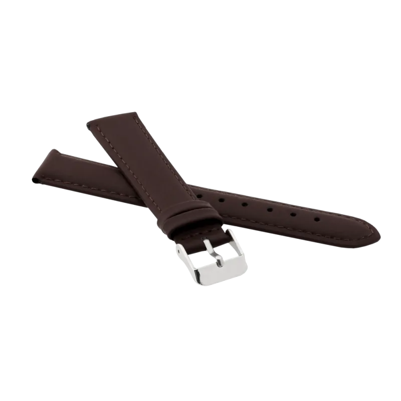 JVD Unisex hnědý kožený řemínek na hodinky R17402/14