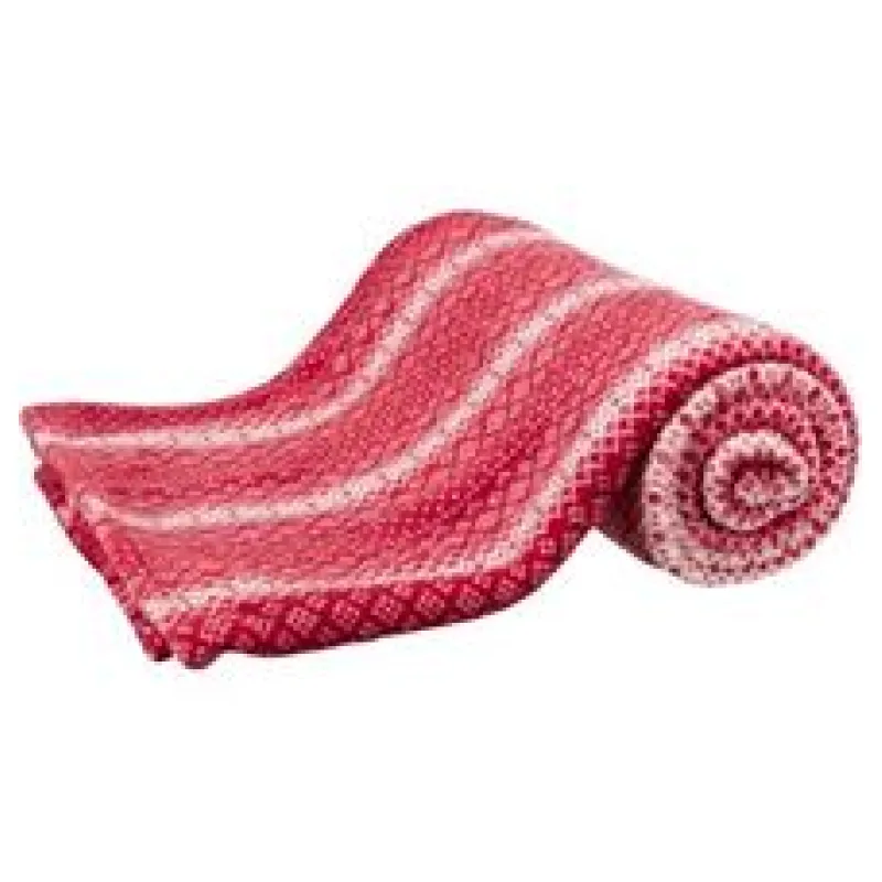 Vánoční deka LUMI červeno-bílá 150x100cm