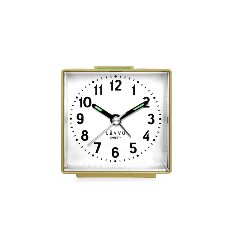 LAVVU Zlatý budík SWEEP s plynulým chodem - 3 ROKY ZÁRUKA! LAS3013