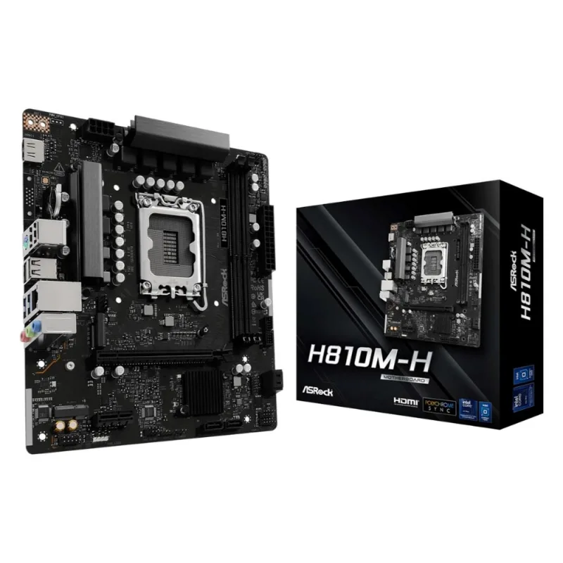 ASRock MB Sc LGA1851 H810M-H, Intel H810, 2xDDR5, 1xHDMI, mATX H810M-H