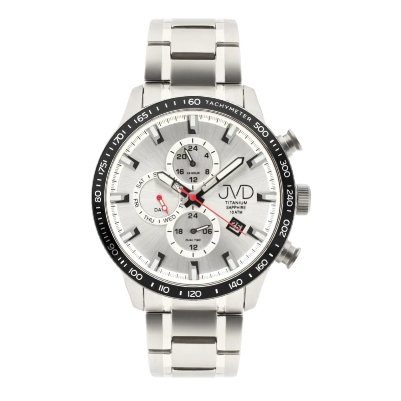 JVD Pánské titanové antialergické vodotěsné luxusní hodinky JVD JE2003.4