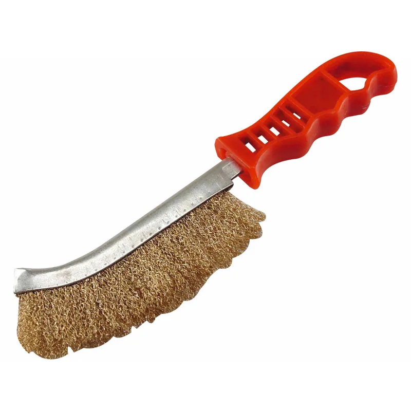 Kefa ručná oceľová pomosadzená, kútová, 240mm, plastová rukoväť, EXTOL CRAFT