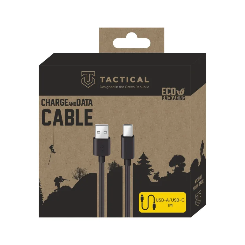 Kabel USB-A/USB-C 1m čierny 8596311152948