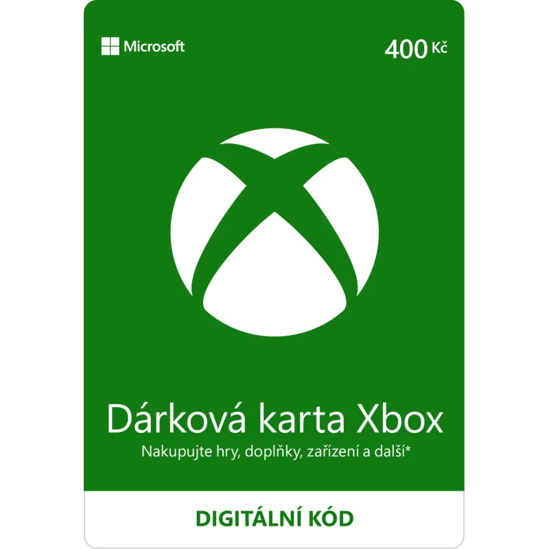 ESD XBOX - Dárková karta Xbox 400 Kč ESD_K4W-01597