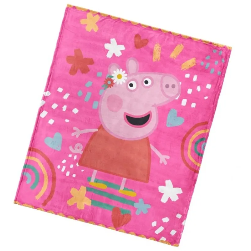 Detská deka Prasiatko Pepina Ružový Svet 130x160 cm