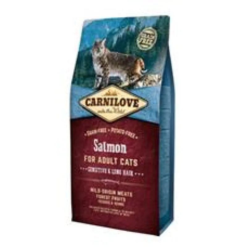 Carnilove Salmon for Adult Cats - Sensitive & Long Hair 400 g