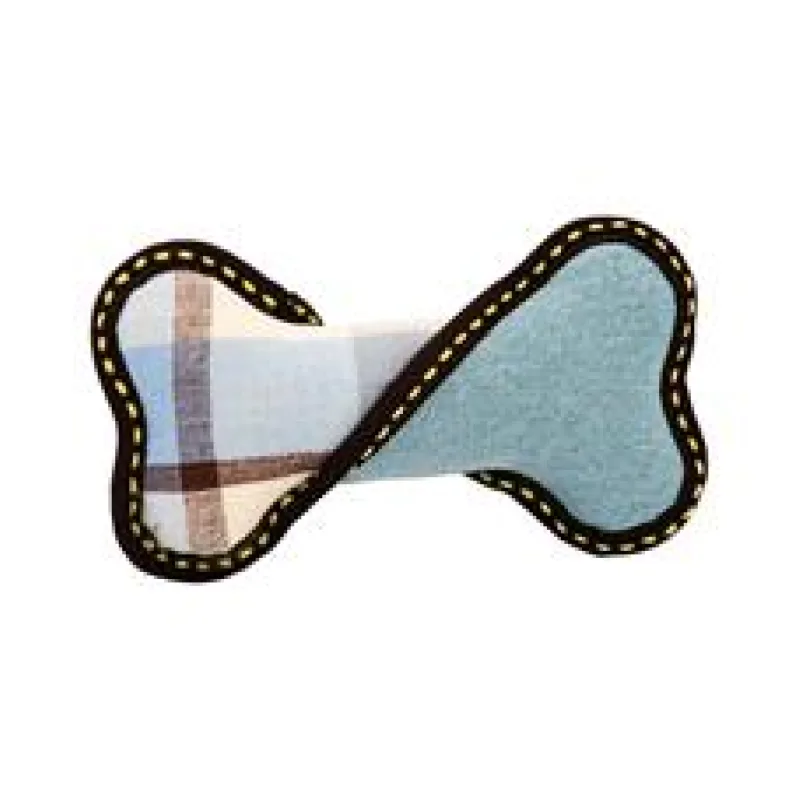 Kost, 21 cm, robustní aport pro psy, HIPHOP DOG, modrá/žlutá 21 cm