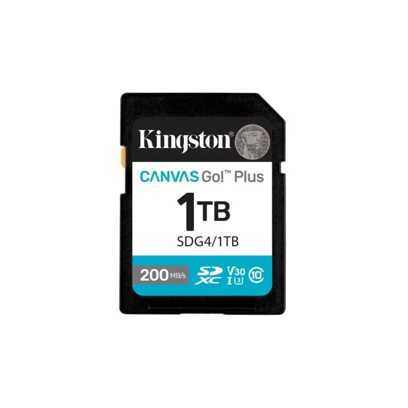 Kingston SDXC karta 1TB Canvas Go! Plus, R:200/ W:160MB/ s, Class 10, …