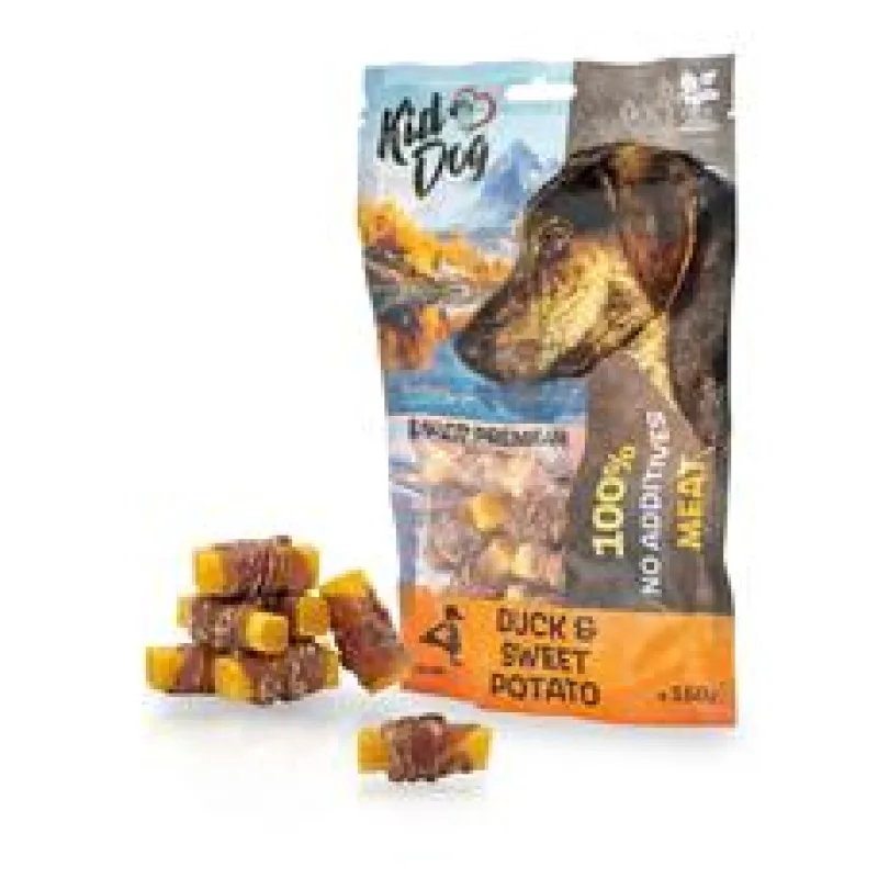 KIDDOG SUPER PREMIUM 100% kachní maso na batátu bez aditiv 150g