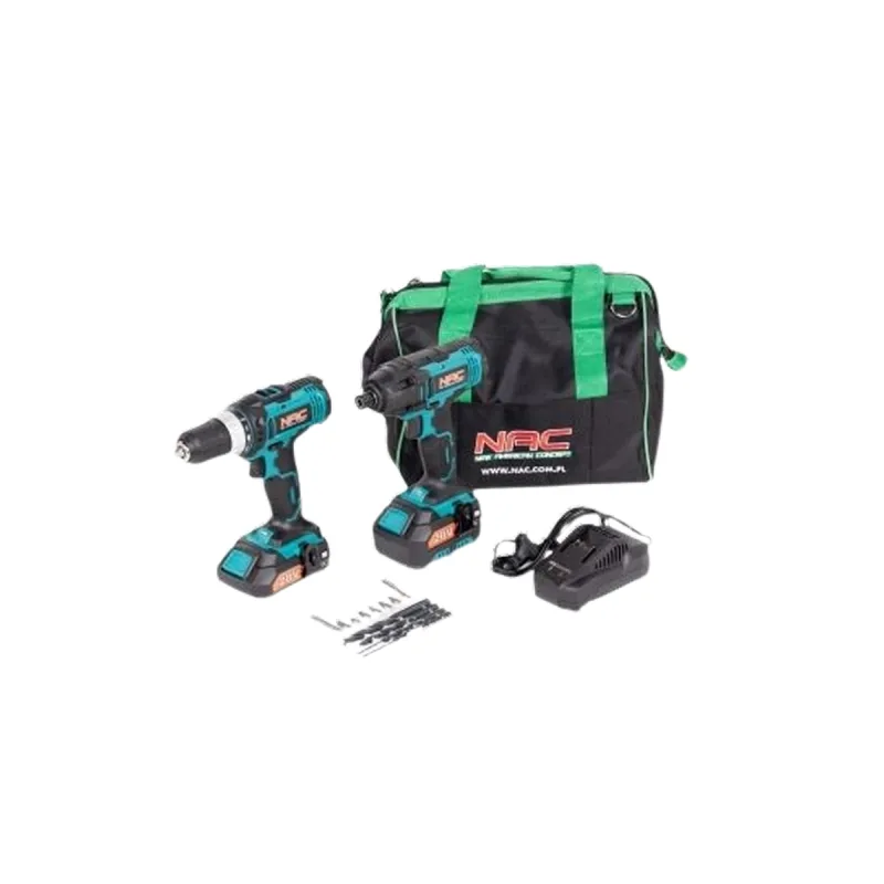 Sada náradia AKU skrutkovač + rázový uťahovač NAC CDB-ID-20V