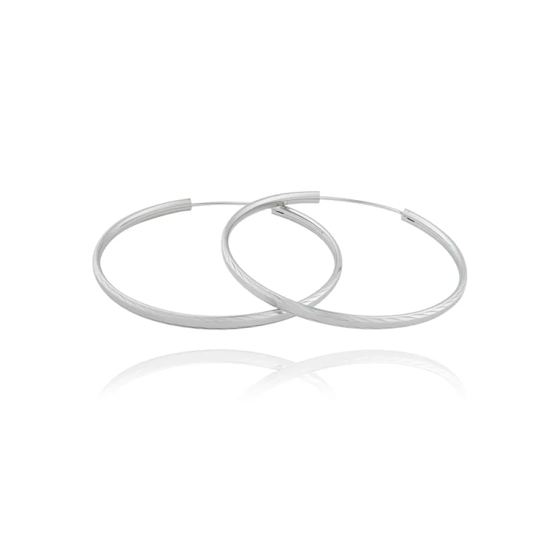 JVD Dámské gravírované stříbrné kruhové náušnice SVLE0217XD50020