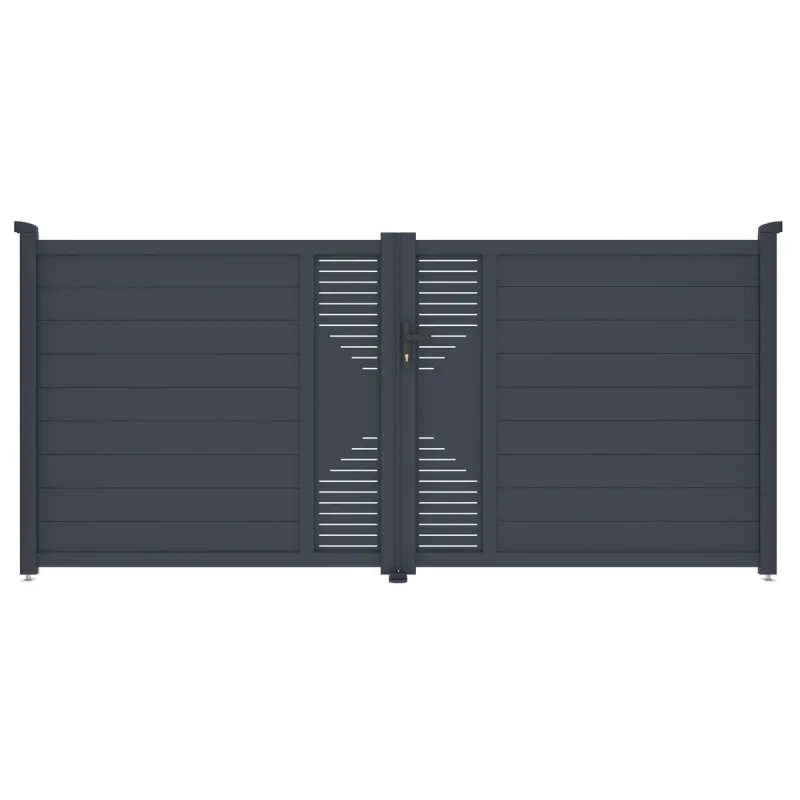 Brána G21 Marion 350x158 cm dvojkrídlová, antracitová