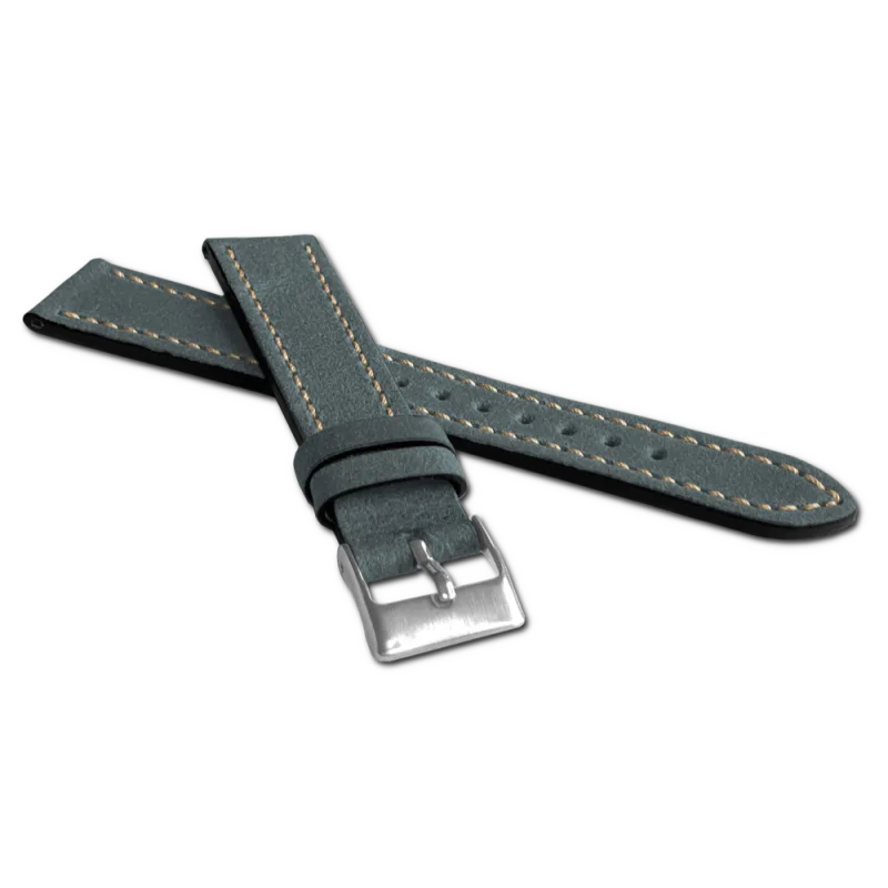 LAVVU Světle modrý řemínek RETRO z luxusní kuže Top Grain - 22 LSWUJ22